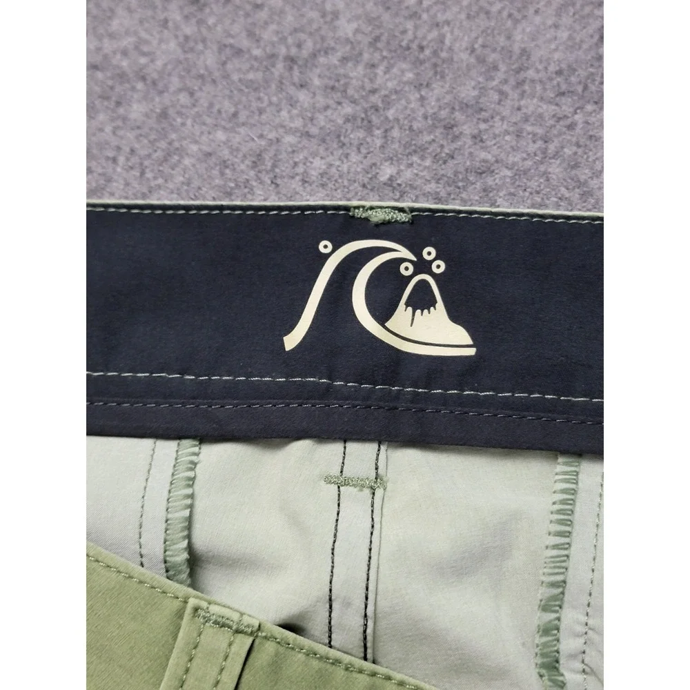 Quiksilver AG47 DryFlight Hybrid‎ Shorts Mens 36 Green Mesh Lined Surf Surfing